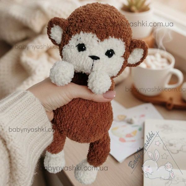 Вязаная игрушка Обезьяна &mdash; верный друг ручной работы (амигуруми)  I-072 фото
