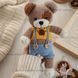 Мягкая вязаная игрушка Собака в шортиках, 24 см I-074 фото 2