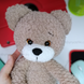 Вязаная игрушка ручной работы "Мягкий мишка с очаровательными глазками" I-030 фото 2